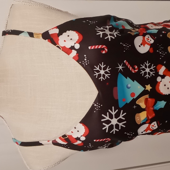 🎀 V-Neck Holiday Christmas Spaghetti Strap A line Dress w/Pockets Size Xl NWT - Picture 3 of 7